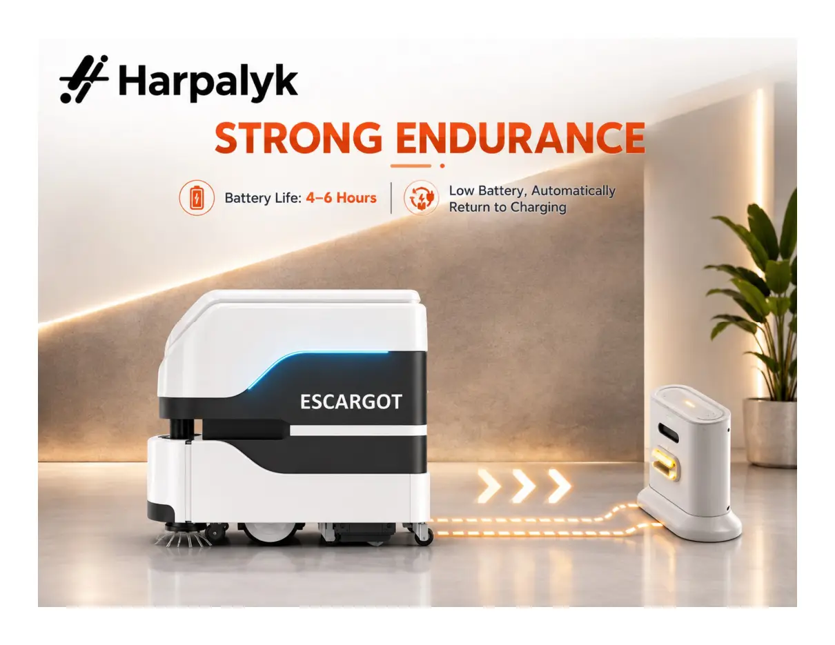 Harpalyk SMARTBOT Escargot commercial floor cleaning robot - feature view 4