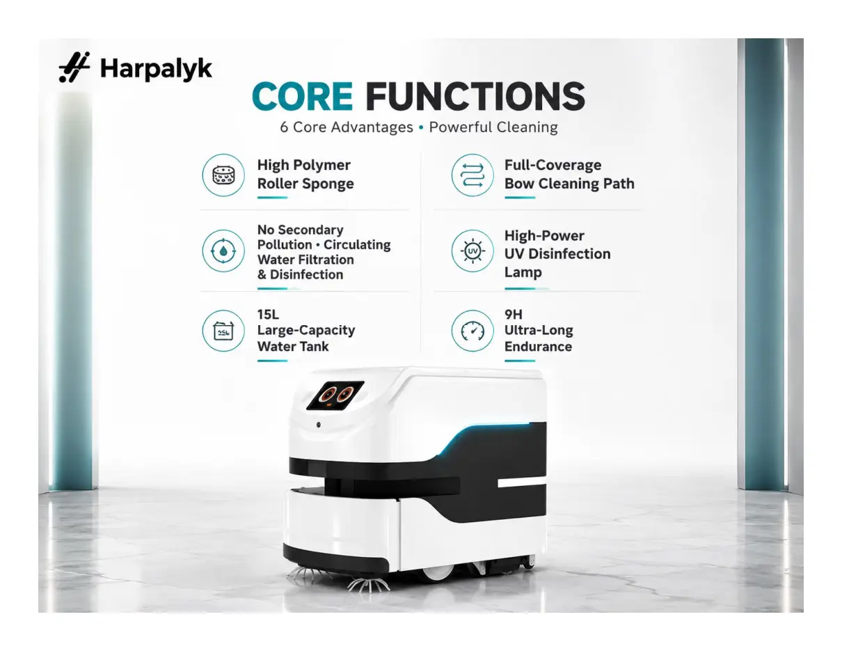 Harpalyk SMARTBOT Escargot commercial floor cleaning robot - feature view 5